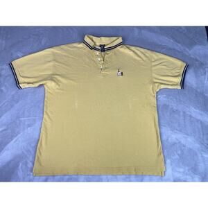 Warner Bros Studio Store Foghorn Leghorn Polo Shirt Men’s L Yellow Vintage - WB